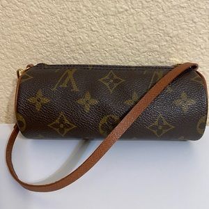 AUTHENTIC LOUIS VUITTON PAPILLON ATTACHED POUCH PURSE MONOGRAM CANVAS